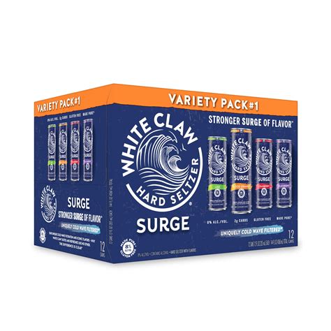 White Claw Surge Hard Seltzer Variety Pack 1, 12 Pack, 12 fl oz Cans, 8 ...