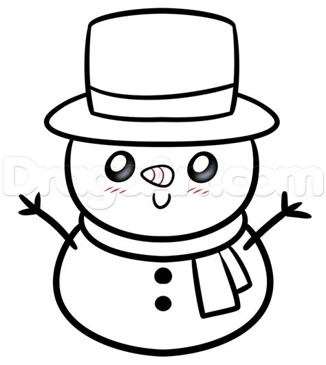 Easy Snowman Drawing at GetDrawings | Free download