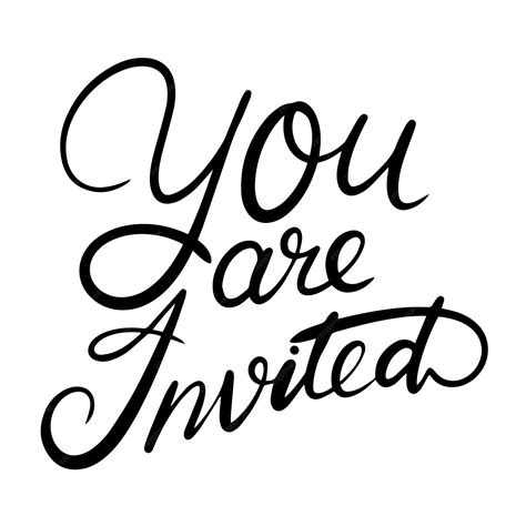 Premium Vector | You are invited text isolated on transparent ...