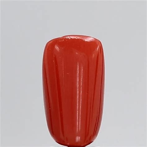 4.82 Carat 5.3 Ratti Natural Italian Trillion Shape Red Coral Stone ...