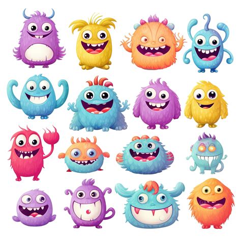 Cute Monster Clip Art, Watercolor, Cute, Monster PNG Transparent Image ...