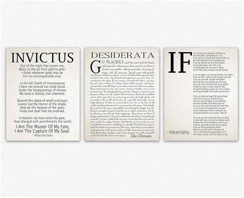 Wallbuddy If Poem Invictus Poem and Desiderata India | Ubuy