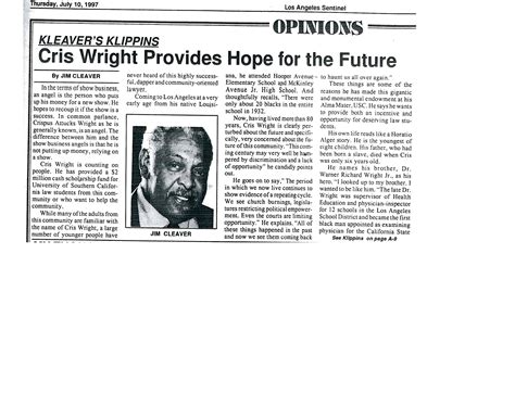 Crispus A. Wright - A History of Diversity at USC Gould: Profiles of ...