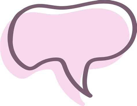 Cute Cartoon Speech or message Bubble shape, doodle style element ...