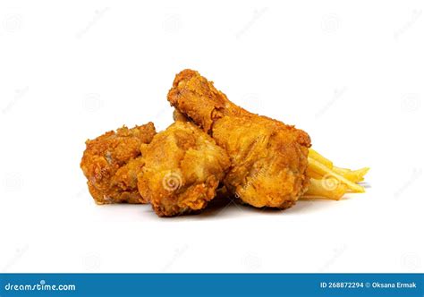Chicken Legs Isolated, Fry Breaded Drumstick, Deep Fried Chicken Pieces ...