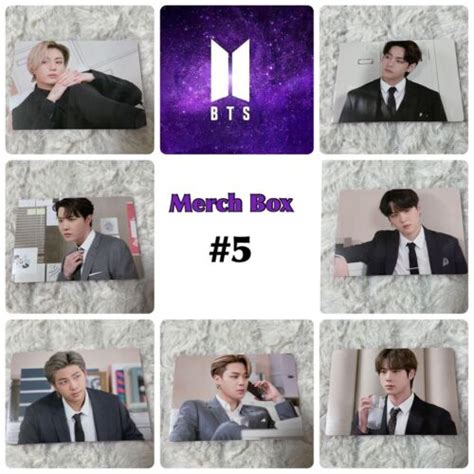 BTS MERCH BOX #5 OFFICIAL Photo card RM JIN SUGA India | Ubuy