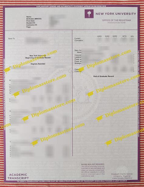 Image result for Examples of Transcript From NYU