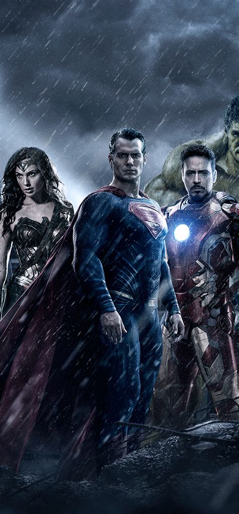 1242x2668 The Avengers Vs Justice League Iphone XS MAX ,HD 4k ...