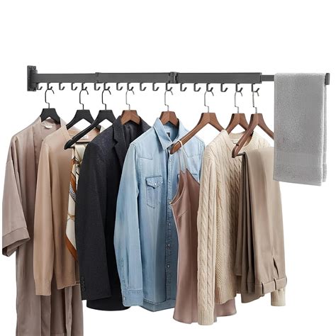 ER Aluminium Wall Mount Drying Rack for Balcony, 18 Hooks, 100kg ...