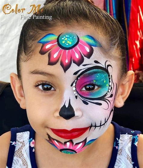 Pin by Sherri MacLean on Sugar Skulls Facepainting | Face painting ...
