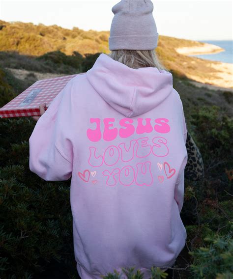 Jesus Loves You Hoodie Christian Hoodie Aesthetic Christian Sweatshirt ...