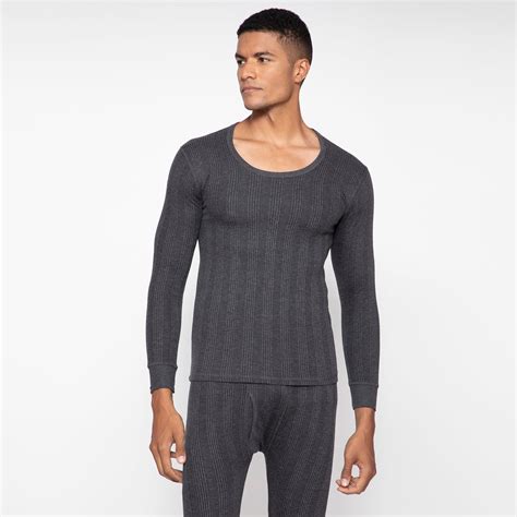 Macho Sporto Round Neck Full Sleeve Thermal Set for Men - Black