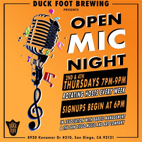 Open Mic Night | Duck Foot Brewing Co
