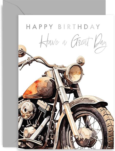 Noel Tatt Male Birthday Card - General Card for Men - Classic Motorbike ...