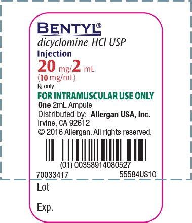Bentyl - FDA prescribing information, side effects and uses