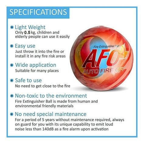 AFO Auto Fire Extinguisher Balls Product Code 03720