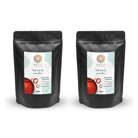RAYA Hand-Packed 100% Pure Chilli Powder (50Gm), Pack of 2 : Amazon.in ...