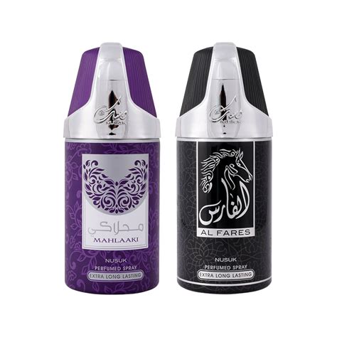 Buy NUSUK Set of 2 Premium Deodorant, Mahlaaki & Al Fares, Fresh ...