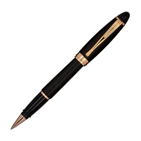 Aurora Ipsilon Satin Black with Rose Gold Trims Rollerball Pen – AARCAAI