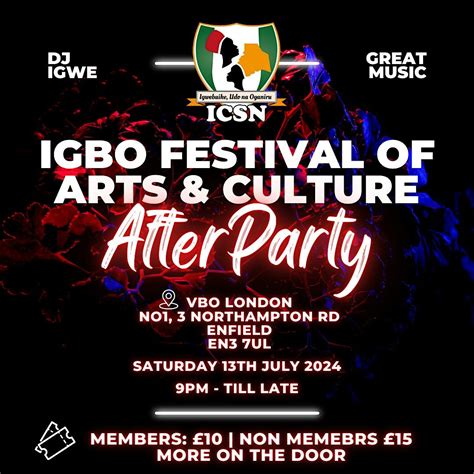 Igbo Festival of Arts & Culture Official After Party, VBO London ...