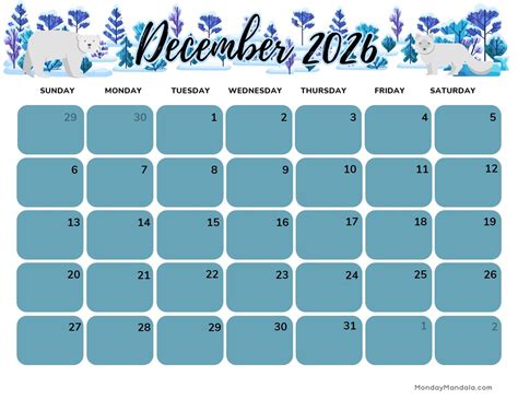 December 2026 Calendars (52 Free PDF Printables)