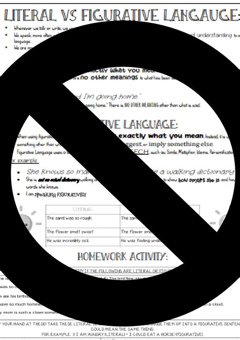 Literal and Figurative Language • Teacha! - Worksheets Library