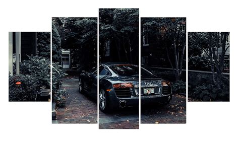 Kartik HD Print 5 Panel Car Wall Decor Wall Art Wooden Painting ...