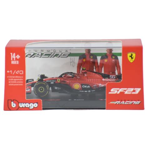 Bburago: 2023 Ferrari Racing SF23 Formula 1 Team #55 Carlos Sainz Die ...