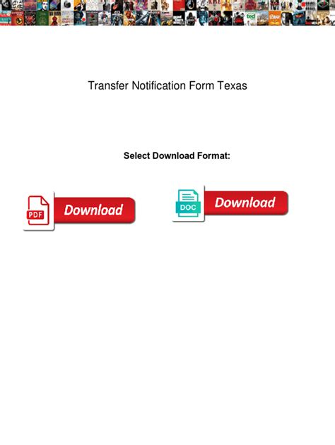 Fillable Online Transfer Notification Form Texas. Transfer Notification ...
