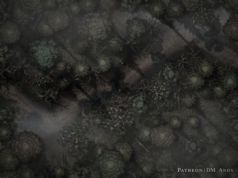 [OC] Grim Dark Forest Road Map - 40x30 : GrimHollow