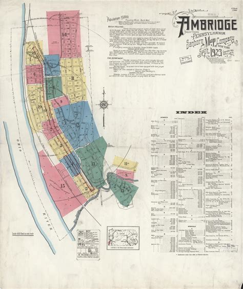 Sanborn Fire Insurance Map from Ambridge, Beaver County, Pennsylvania ...