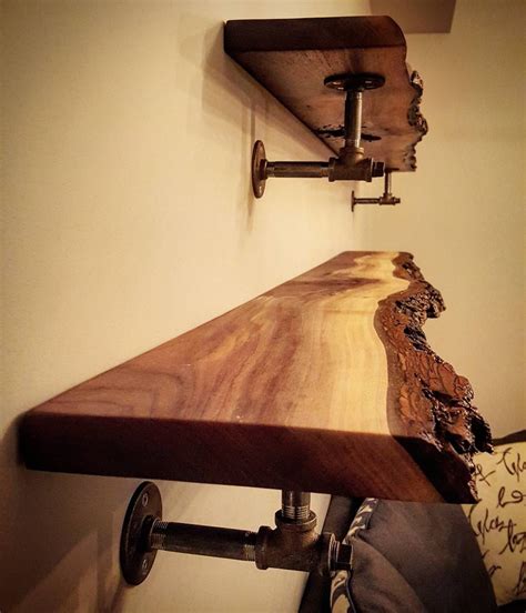Live edge black walnut shelves | Ideas for home | Pinterest | Shelves ...