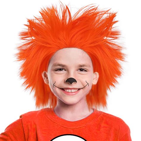 ANOGOL Hair Cap Orange Crazy Wig, Unique Spiky and India | Ubuy