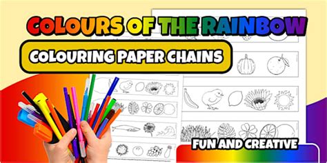 Colours of the Rainbow Colouring Paper Chains