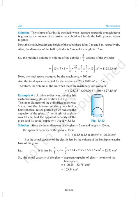 Surface Areas And Volumes - NCERT Book of Class 10 Mathematics