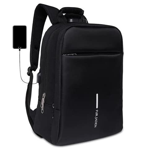 Black Anti-Theft Backpack – Fur Jaden