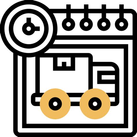 Delivery schedule - Free time and date icons