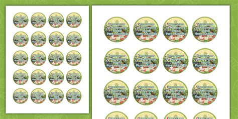 Philippine National Nutrition Month Stickers (teacher made)