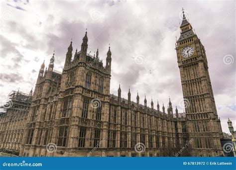 A shot of the Houses of Parliament including the Elizabeth Tower which houses Big Ben