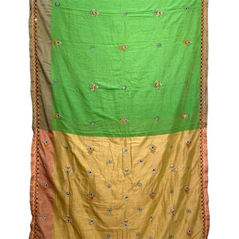Handloom Woven Bhujodi Kutch Cotton Saree with Tassels!