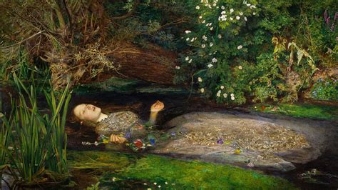 Wallpaper : John Everett Millais, Ophelia, William Shakespeare, Hamlet, artwork, oil painting ...