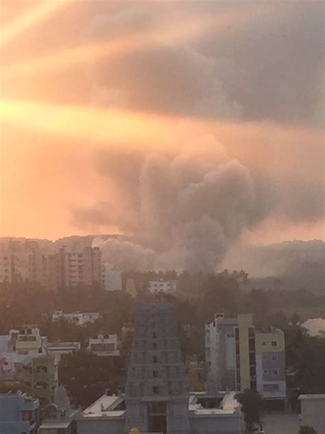 Photos From Bengaluru’s Latest Lake Fire Look Dystopian (Because They ...