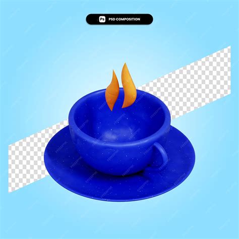 Coffee cup 3d render illustration isolated | Premium PSD