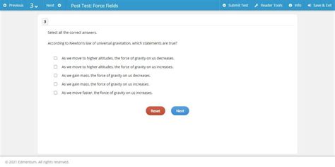 According to Newton’s law of universal gravitation, which statements ...