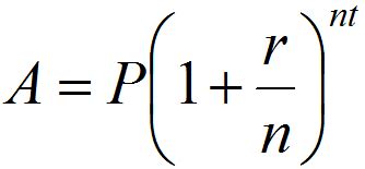 Image result for Compound Interest Equation