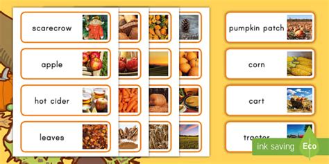 Harvest Words and Phrases Cards | Printables | Twinkl
