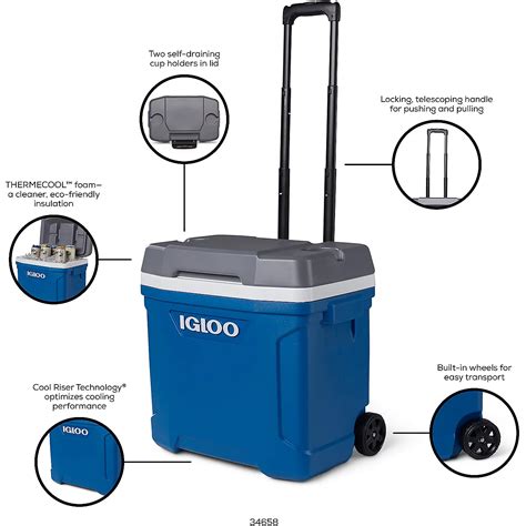 Igloo Latitude 30 qt Roller Cooler | Academy