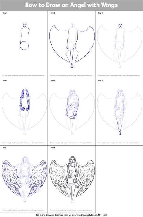 How to Draw an Angel with Wings (Angels) Step by Step ...