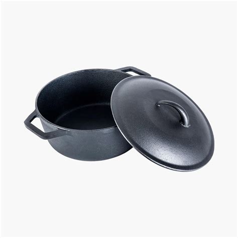 Buy WONDERCHEF Forza Black Pre-Seasoned Cast Iron Casserole with Lid ...