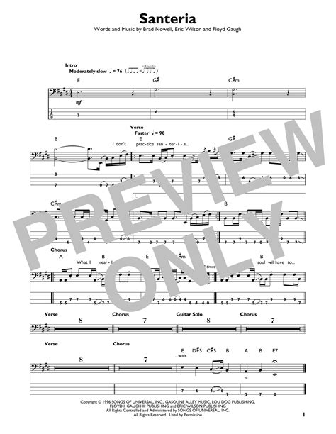 Santeria by Sublime - Easy Bass Tab - Guitar Instructor